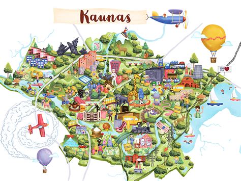 Kaunas Map by Eglė Majauskaitė on Dribbble