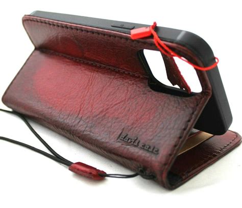 Genuine Leather Wallet Case For Apple iPhone 13 Pro Max Book Credit Ca – DAVISCASE