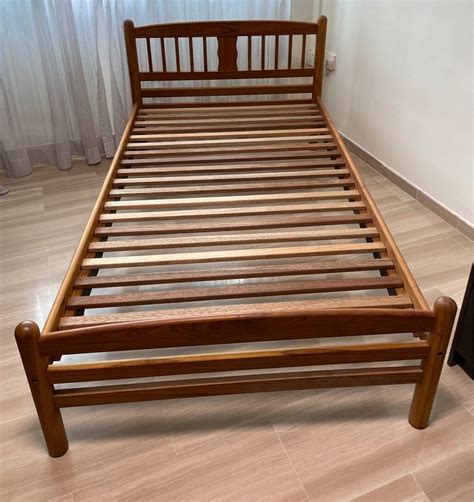 Scanteak 3.5ft Super Single Bed Frame, Furniture & Home Living, Furniture, Bed Frames ...