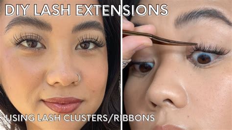 HOW TO: Apply Lash Clusters/Ribbons for DIY Lash Extensions | DEMO, TIPS, IN-DEPTH - YouTube