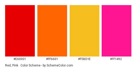 Red, Pink & Orange Color Scheme » Bright » SchemeColor.com