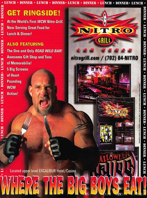 Someone Bought This: WCW Nitro Grill menu - WrestleCrap - The Very ...