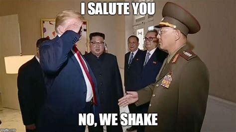 Trump salute awkward - Imgflip