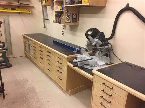 Miter saw station sized for Festool Kapex | Woodworking shop layout ...