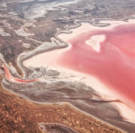 Aerial view of Kati Thanda - Lake Eyre in South Australia. Keiran Lusk ...