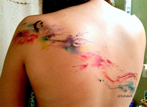 Watercolor Ink Splat Tattoo - Viraltattoo