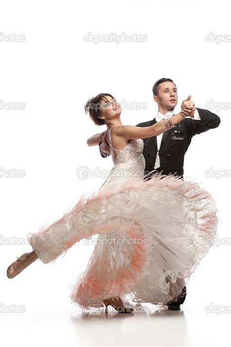 Beautiful couple in the active ballroom dance Stock Photo by ...