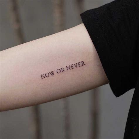 Now or never by tattooist Franky - Tattoogrid.net