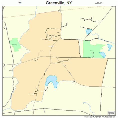 Greenville New York Street Map 3630609