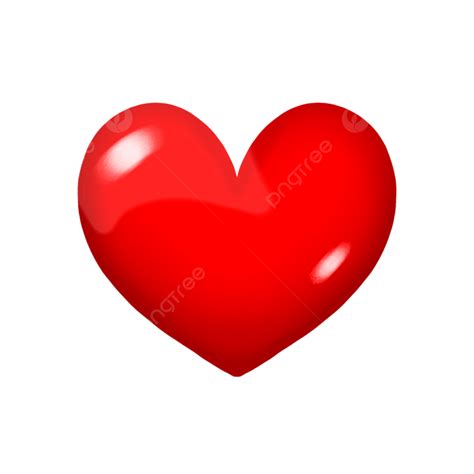 Red Heart Love Shape Glossy, Cartoon Heart Red, Heart Love, Love PNG Transparent Clipart Image ...