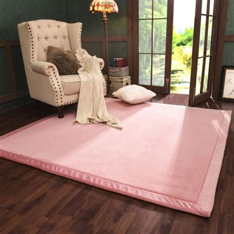 2CM Thick Coral Fleece Mat Carpet 180*200*2CM Tatami Tea Table Manually Bedroom Carpet Rectangle ...