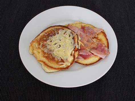 Low carb keto pancakes with cheese and ham - Gluten Free Kitchen