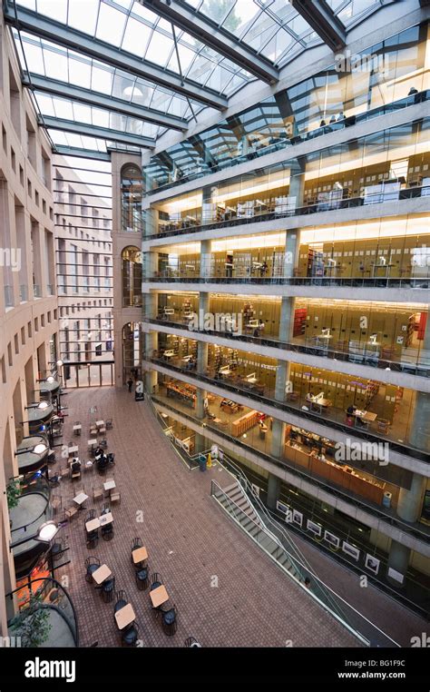 Inside Vancouver Public Library, designed by Moshe Safdie, Vancouver ...