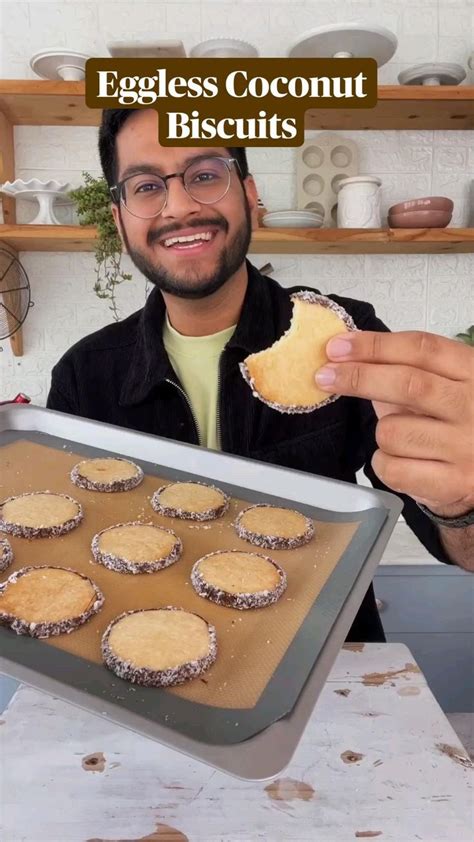 Eggless Coconut Biscuits with 4- ingredients only|Coconut cookies ...