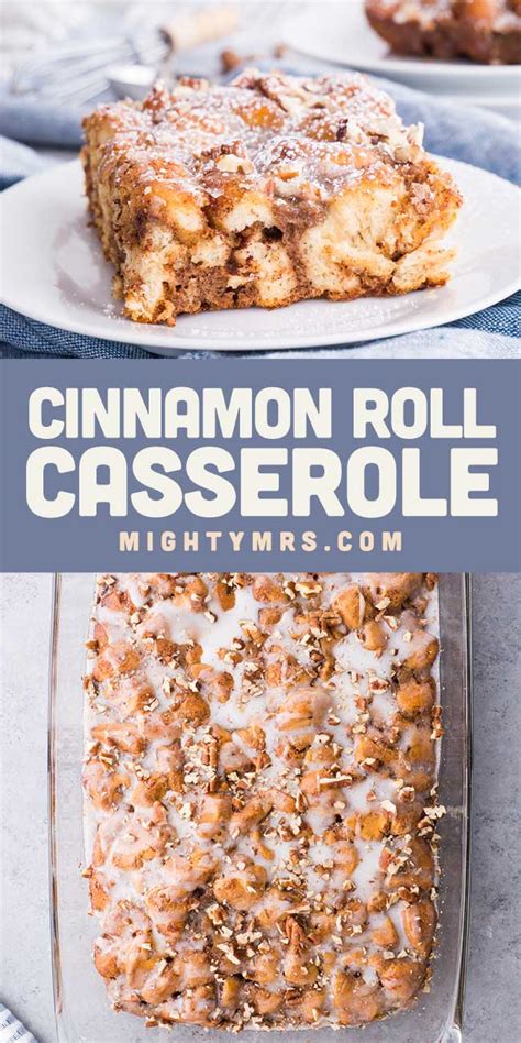 Easy Cinnamon Roll Casserole | Mighty Mrs | Super Easy Recipes