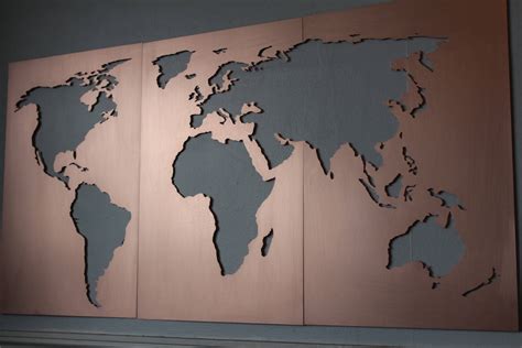 Review Of World Map Wall Metal Ideas – World Map With Major Countries