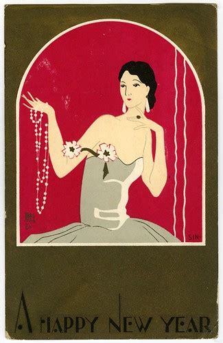 A Happy New Year | Japanese New Year card in Art Deco style.… | Flickr