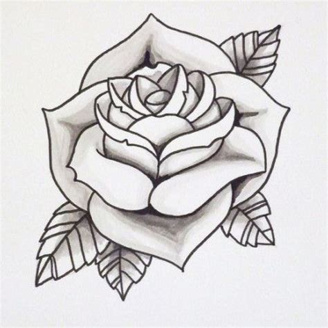 Traditional Rose Tattoo Drawing at PaintingValley.com | Explore ...