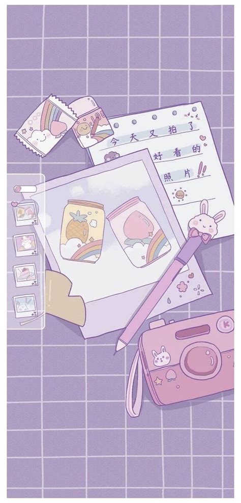 #kawaii #wallpaper #aesthetic #kawaiiwallpaperaesthetic | Fondo purpura para iphone, Papel de ...