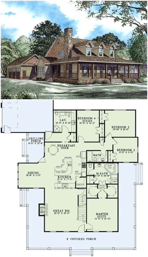 2500 Sq Ft House Plans with Wrap Around Porch | plougonver.com