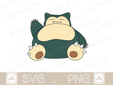 Snorlax SVG & PNG Pokemon SVG Cricut Cut File - Etsy Finland