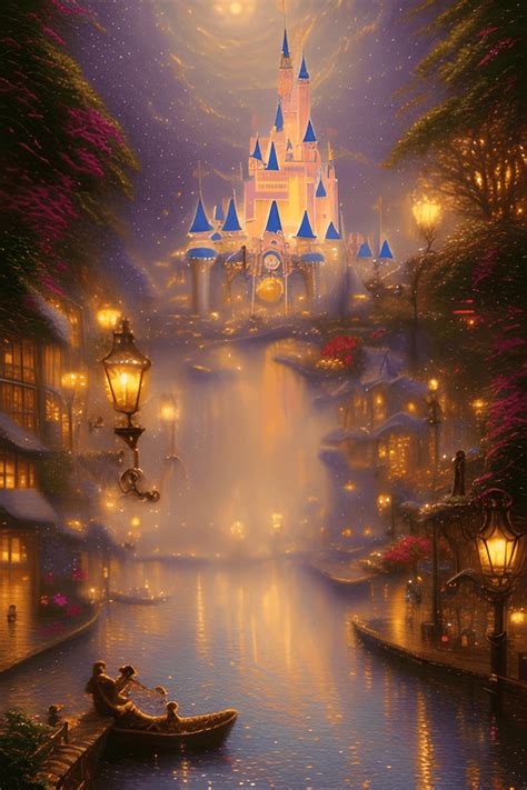 Stunning Magical Disney Scene with Sparkle Glitter Diamonds and Pearls · Creative Fabrica