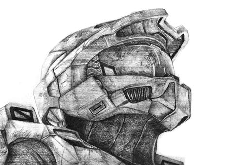 Halo 4 Master Chief Drawing at PaintingValley.com | Explore collection of Halo 4 Master Chief ...