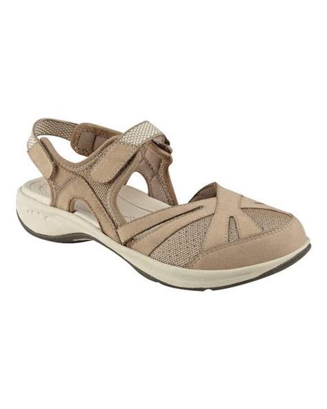 Easy Spirit Leather Splash Nubuck Flat Hiking Sandals - Lyst