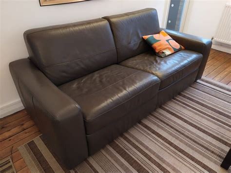 Brown leather sofa bed for sale - good condition | in Haringey, London ...