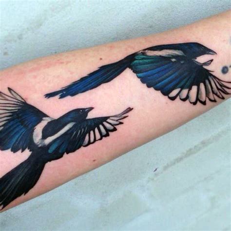 50 Magpie Tattoo Designs for Men