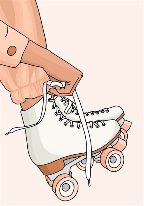 Roller Skates Digital Illustration on Procreate | Pattinaggio a rotelle ...