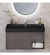 Amazon.com: DWVO 40 Inch Floating Bathroom Vanity with Sink Wall ...