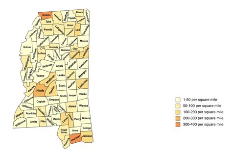 Population Density of Mississippi (By County) : r/MapPorn