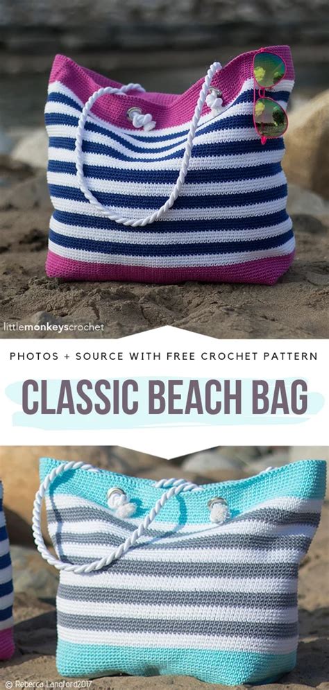 Our Favorite Crochet Beach Bags with Free Patterns | Crochet beach bags ...