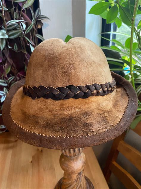 Amadou Mushroom Leather Hat - Etsy