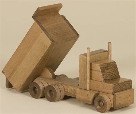 Large DUMP TRUCK - Handmade Working Construction Wood Toy | Wooden toys, Wooden toys plans ...