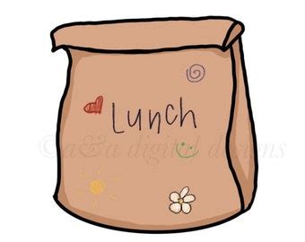 Lunch Sack Clipart | Etsy