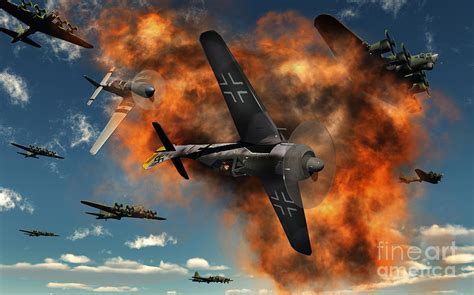 World War II Aerial Combat Digital Art by Mark Stevenson - Pixels