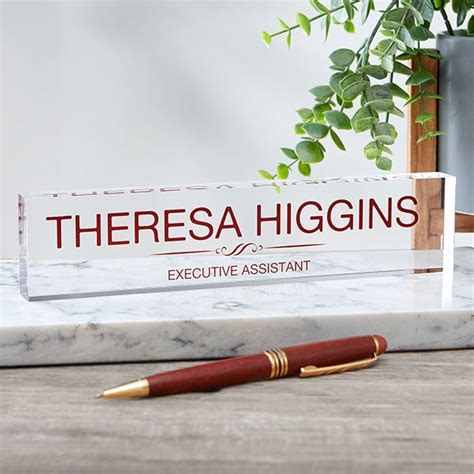 Personalized Acrylic Desk Name Plate