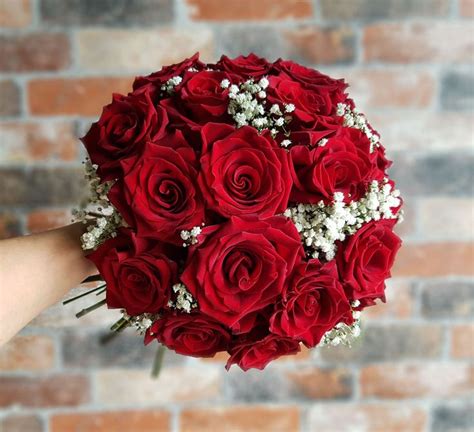 Red Bridal Bouquet | Red bridal bouquet, Red bouquet wedding, Red ...