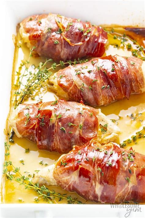 Prosciutto Wrapped Chicken Breast Recipe | Wholesome Yum | Chicken dishes recipes, Prosciutto ...