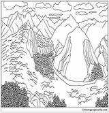 Mountains 1 Coloring Page  Free Printable Pages sketch template