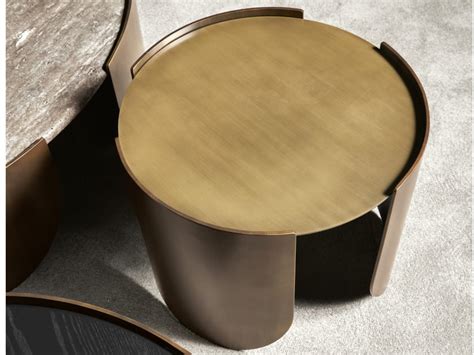 ATENAE Round metal coffee table By Cantori | design Maurizio Manzoni