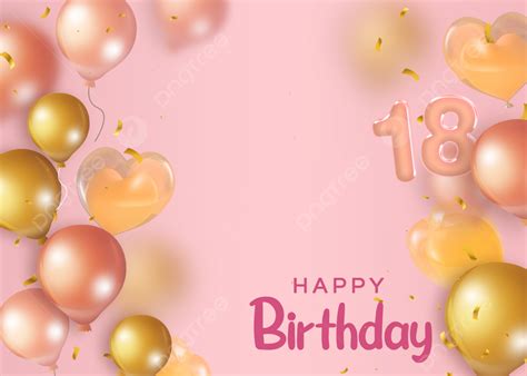 Birthday Balloon Pink Gradient Background, Pc Wallpaper, Gradient, Stereoscopic Background Image ...
