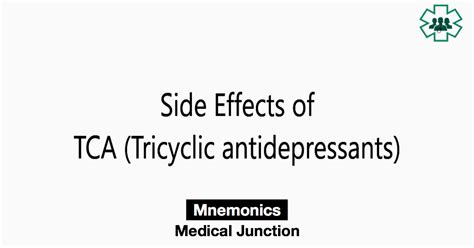 Side Effects of TCA (Tricyclic antidepressants) | Medical Junction