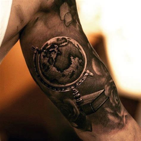 50 World Map Tattoo Designs for Men [2024 Inspiration Guide]