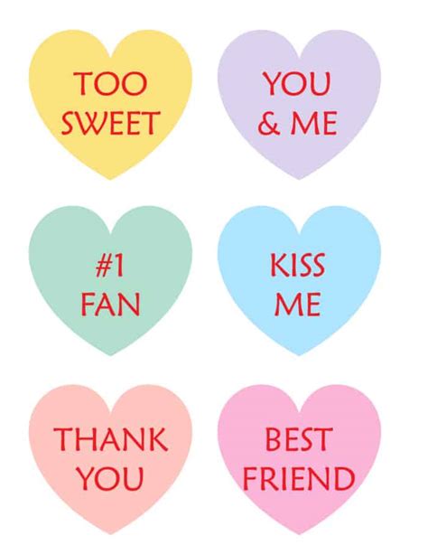 18 Free Printable Conversation Hearts