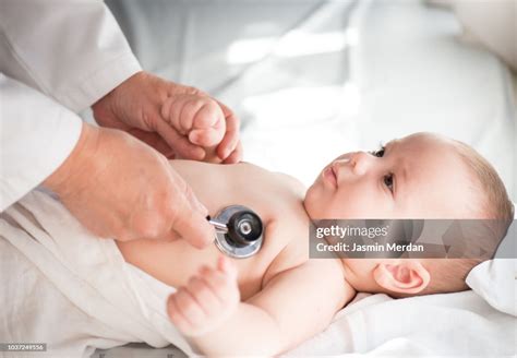 Doctor Checking Baby With Stethoscope High-Res Stock Photo - Getty Images