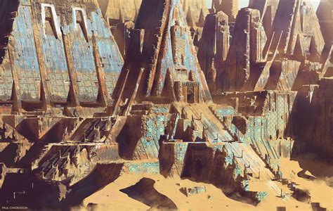 Desert Ruins by Paul Chadeisson : r/ImaginaryLandscapes