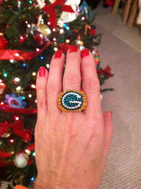 Green Bay Packers Football Crystal Dome Ring | Etsy | Green bay packers football, Green bay ...
